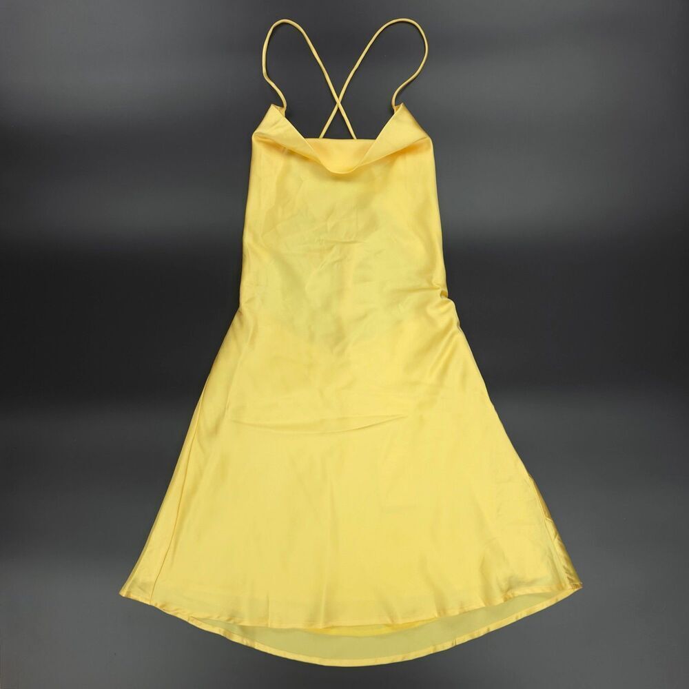 NWT Beginning Boutique Come And Get It Yellow Party Mini Dress Yellow Romantic 4